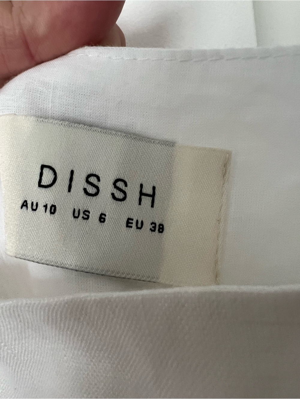 DISSH White Maxi Dress 100% Linen Empire Waist Babydoll Sundress US 6 - Picture 6 of 9